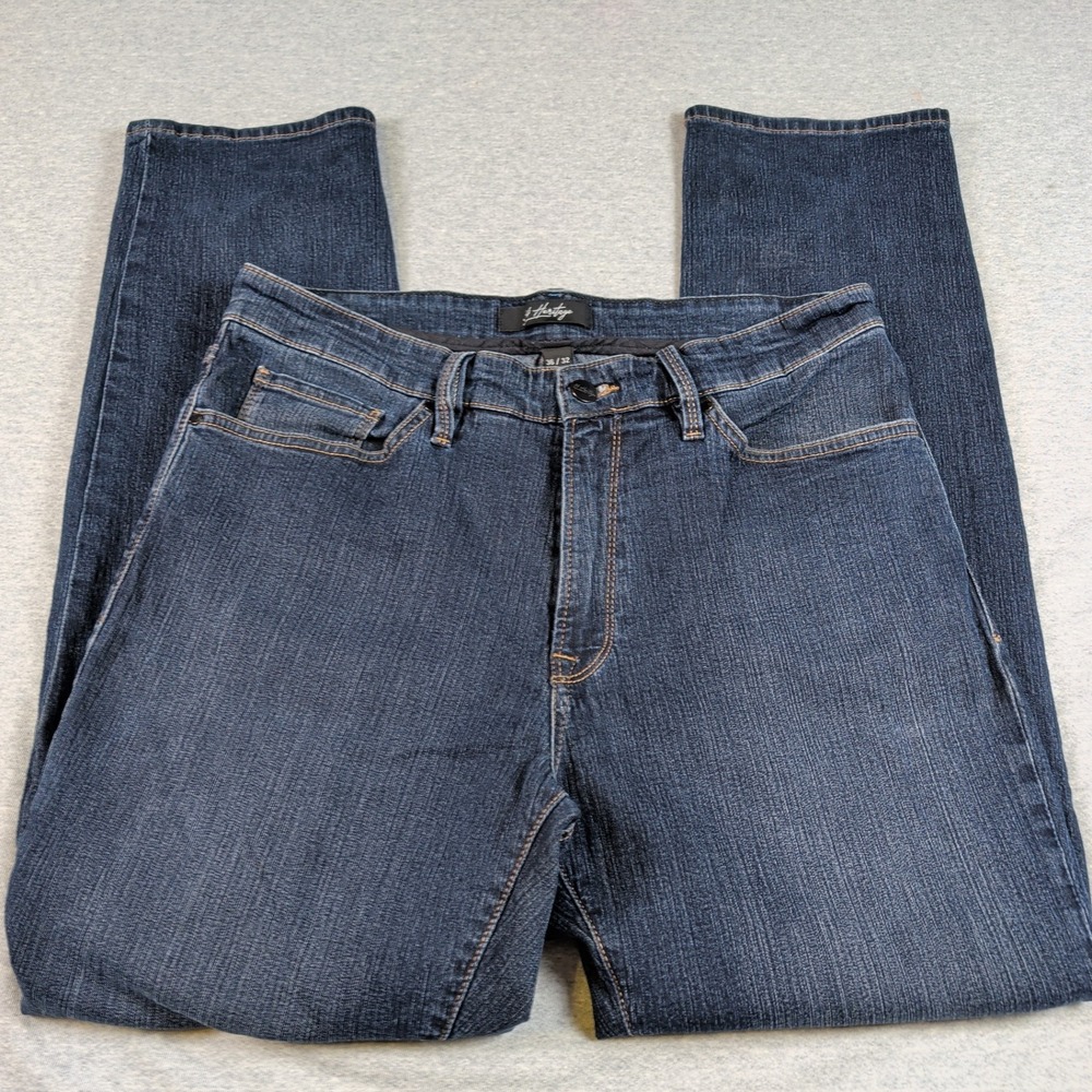 34 Heritage Charisma Relaxed Straight Leg Jeans Dark Indigo 36x32 ASU11603